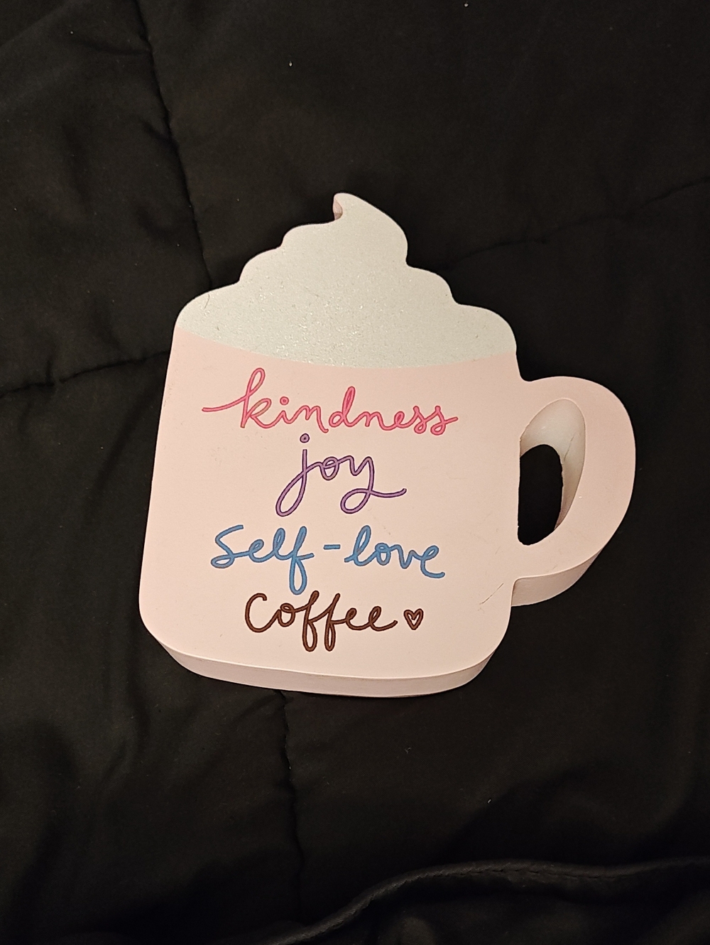 Marshalls Pink Mug Wall Sign with Whipped Top
